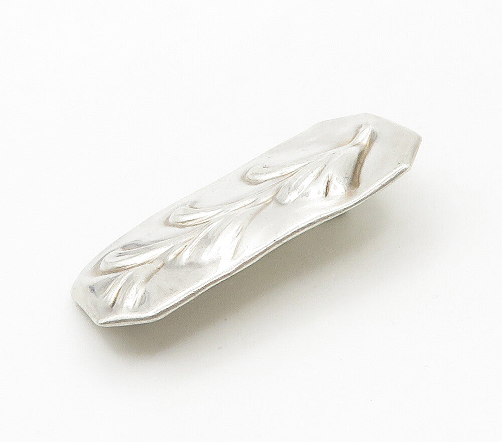 925 Sterling Silver  Vintage Antique Raised Floral Vine Brooch Pin  BP5934