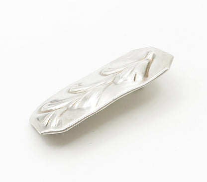 925 Sterling Silver  Vintage Antique Raised Floral Vine Brooch Pin  BP5934