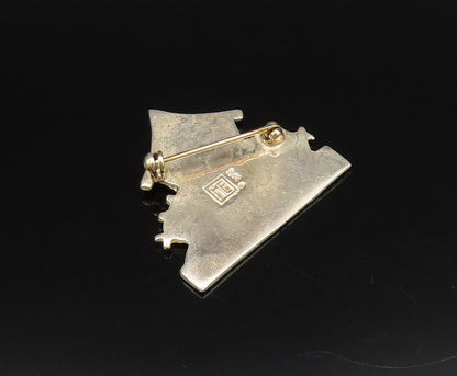 MARY ENGELBREIT 925 Silver  Vintage Home Is Where The Heart Brooch Pin BP10016