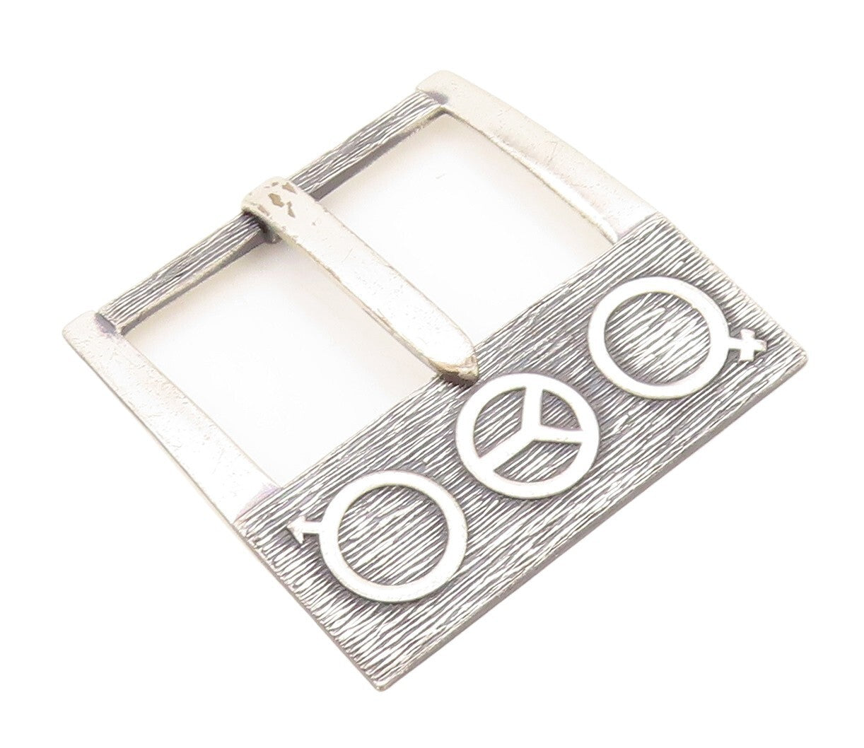 925 Sterling Silver Vintage Belt Buckle AVEDON Minimalist Gender Neutral  TR3783