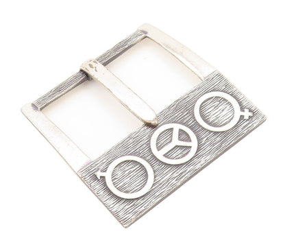 925 Sterling Silver Vintage Belt Buckle AVEDON Minimalist Gender Neutral  TR3783