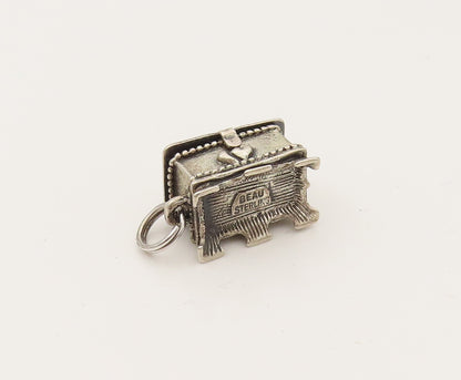 BEAU 925 Sterling Silver Vintage Hope Chest Charm Pendant Opens PT21993