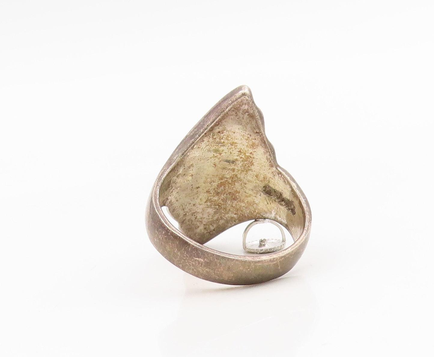 925 Sterling Silver Vintage Ring MEXICO Modernist Ribbed Band  Sz 9.5  RG35013