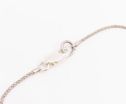 14k Gold & 925 Sterling Silver Vintage Necklace Elegant Pearl & CZ Drop  NE4861