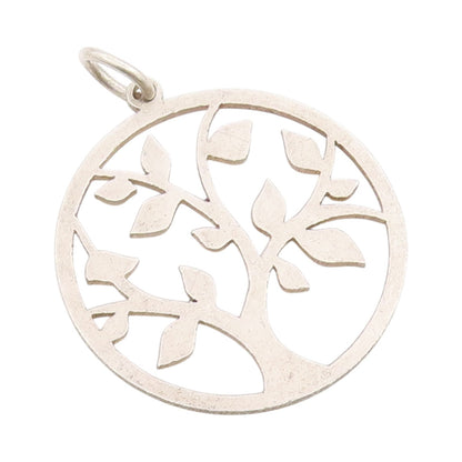 925 Sterling Silver Vintage Pendant Designer Cutout Tree Of Life  PT24376