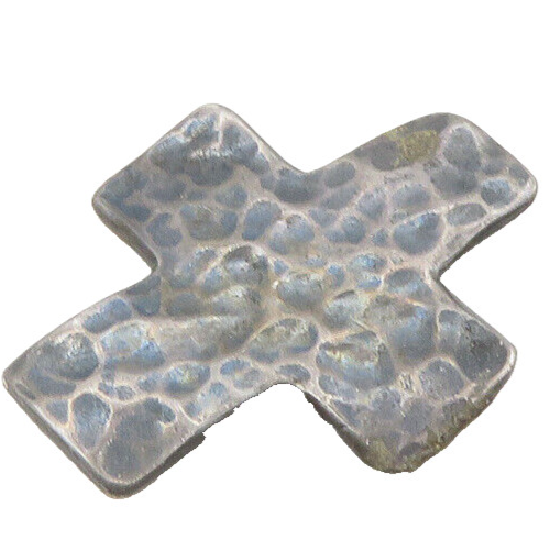 SILPADA 925 Silver  Vintage Hammered Religious Cross Oxidized Pendant  PT15187