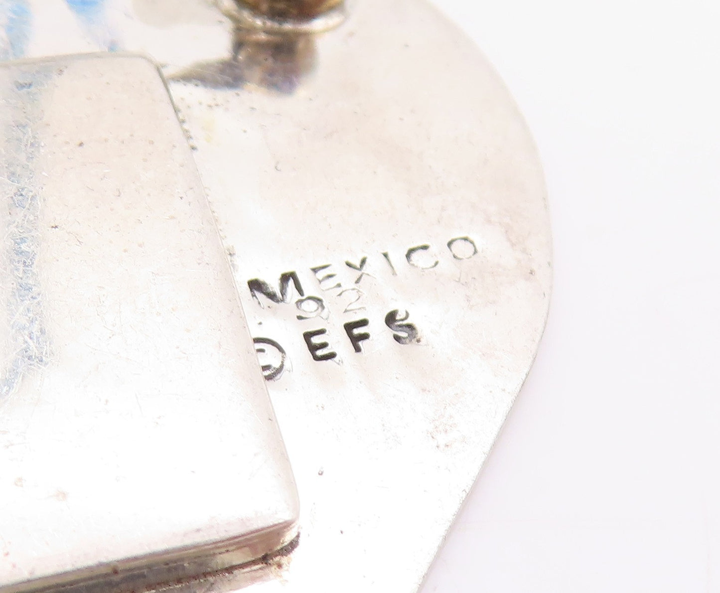 925 Sterling Silver Vintage Brooch I Love Mom Etched Heart  BP11742