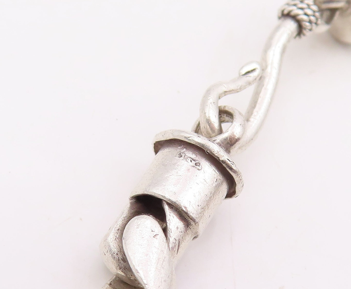 925 Sterling Silver Vintage Necklace Minimalist Solid Curb Link Chain  NE4774