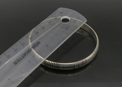 JEAN DUVOISIN 925 Sterling Silver  Vintage Modernist Bangle Bracelet  BT9060