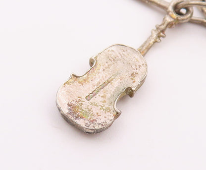 JJ BURTON 925 Silver  Vintage Grand Piano Music Motif Brooch Pin  BP9327