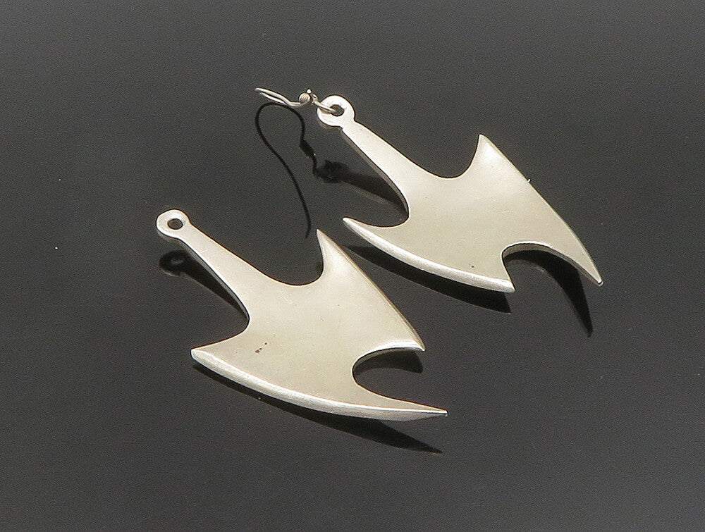 MEXICO 925 Silver  Vintage Minimalist Pointed Abstract Dangle Earrings EG11670
