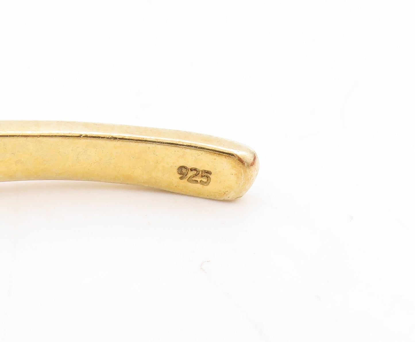 925 Sterling Silver Vintage Bracelet Gold Plated Designer Etched Cuff  BT10948