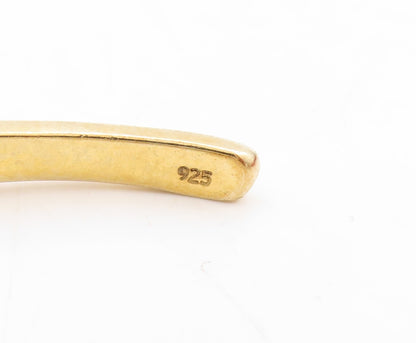 925 Sterling Silver Vintage Bracelet Gold Plated Designer Etched Cuff  BT10948