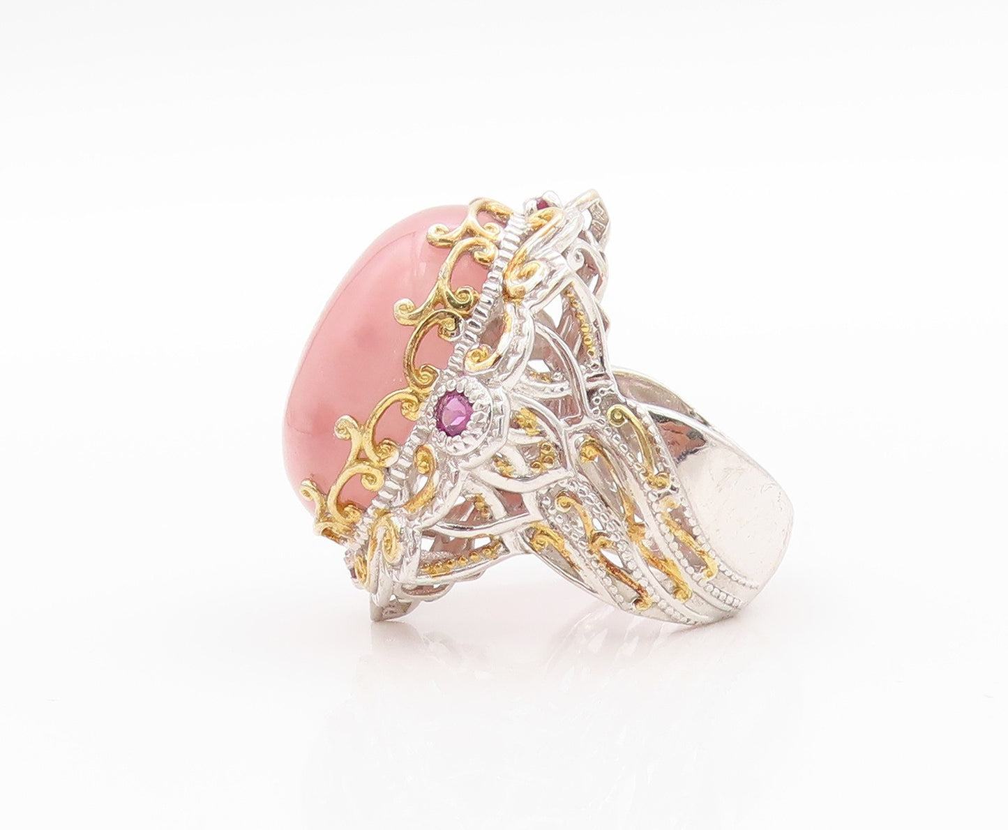 925 Sterling Silver Vintage Ring MICHAEL VALITUTTI Oval Gemstone  Sz 5.5 RG32471