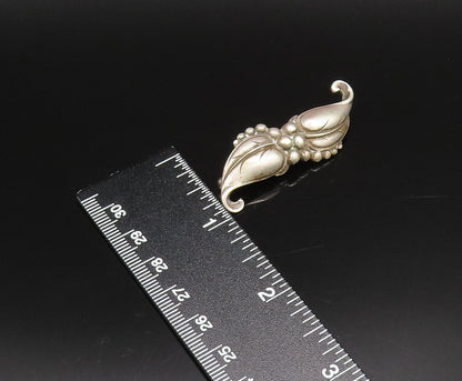VIKINGCRAFT 925 Silver  Vintage Antique Double Leaves Brooch Pin  BP10013