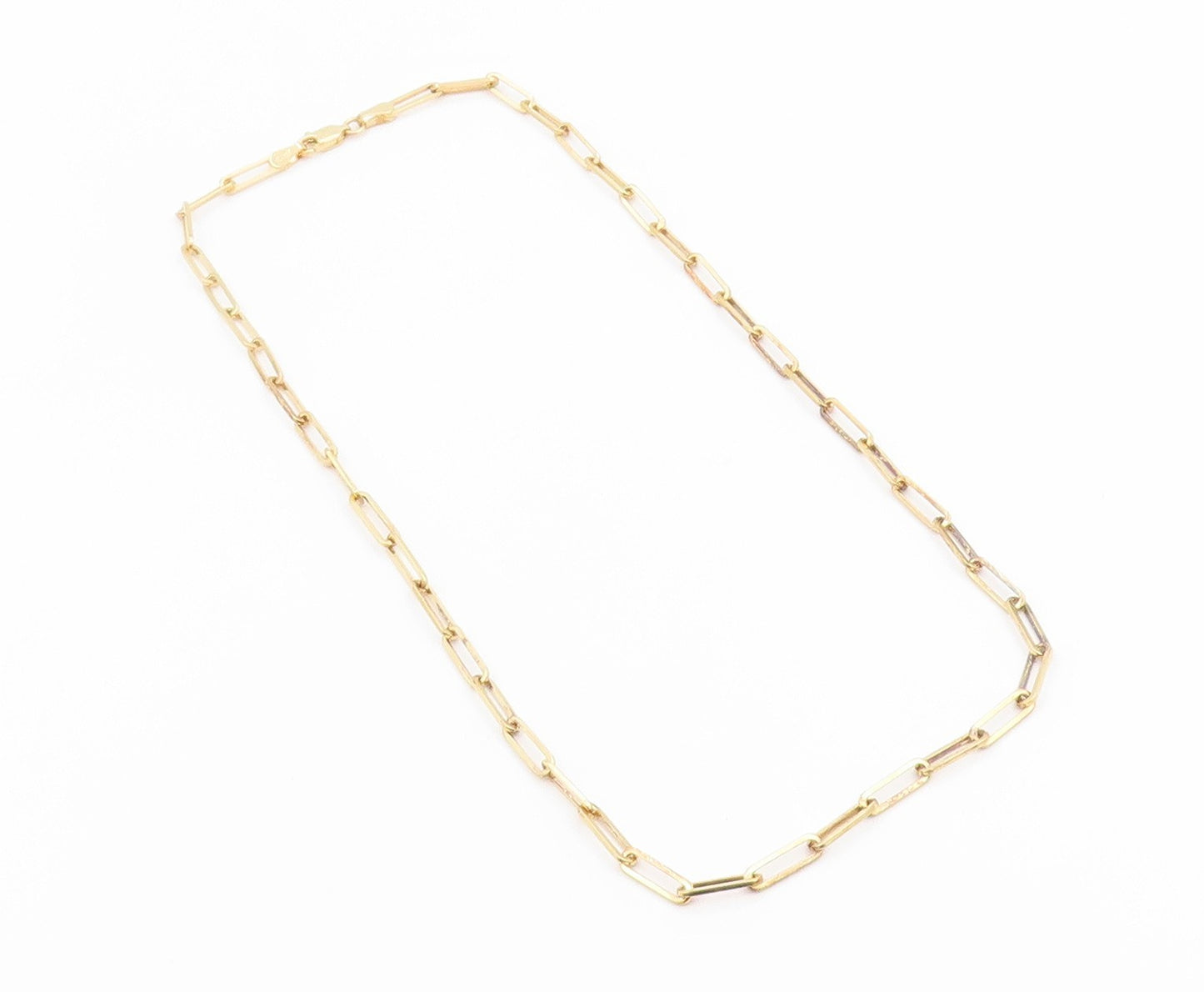 925 Sterling Silver Vintage Necklace Gold Plated Interlocking Oval Chain  NE4934
