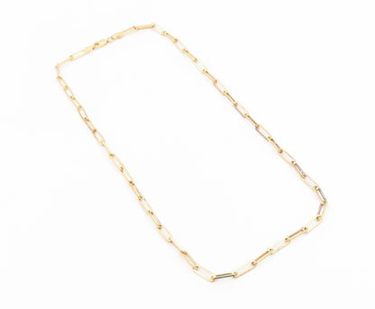925 Sterling Silver Vintage Necklace Gold Plated Interlocking Oval Chain  NE4934