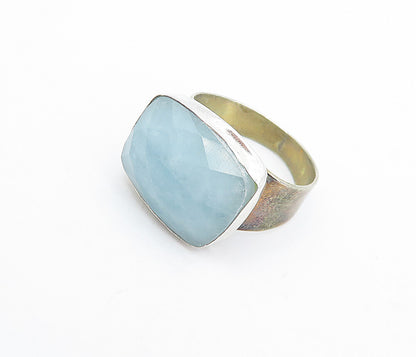 DTR JAY KING 925 Silver  Vintage Blue Chalcedony Cocktail Ring Sz 10.5  RG4838