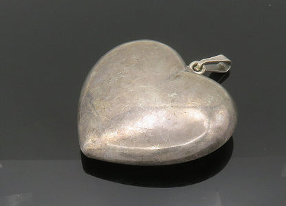 HAAKON SCHANKE NIELSEN NORWAY 925 Silver Vintage Puffy Heart Pendant PT16639