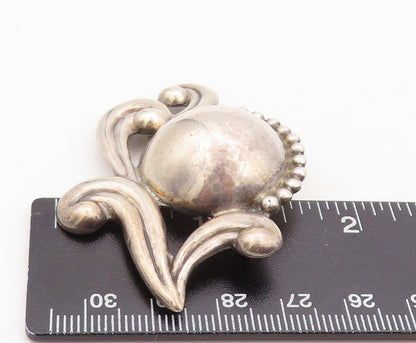 925 Sterling Silver Vintage Brooch Pin LOS CASTILLO Sun Around The Wind  BP11258