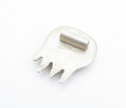 925 Sterling Silver  Vintage Antique Sculpted Abstract Slide Pendant  PT4086