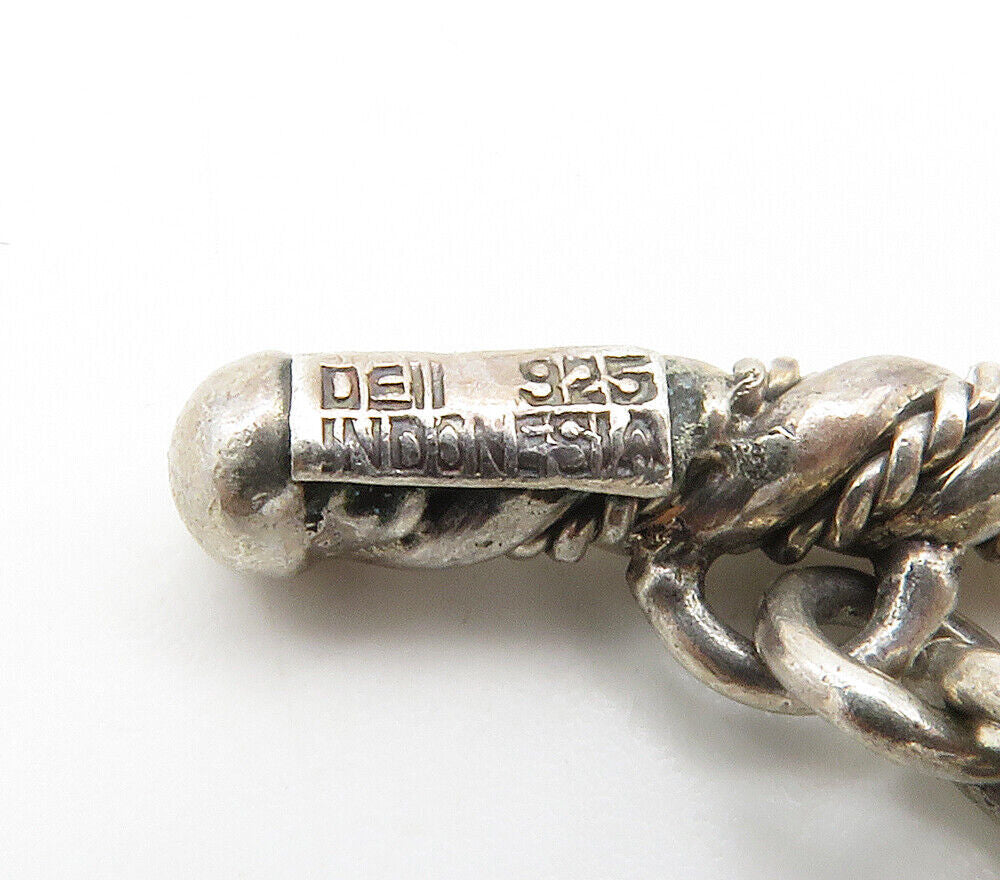 925 Sterling Silver  Vintage Shiny Minimalist Wheat Link Chain Necklace NE2427