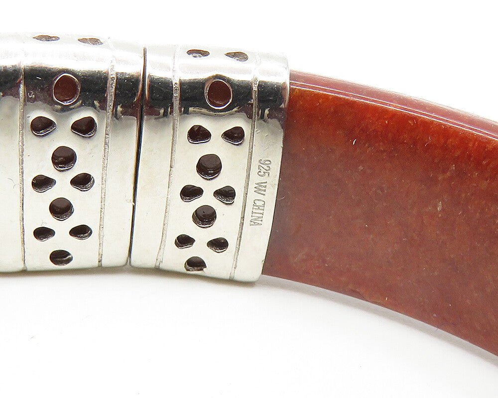 925 Sterling Silver Genuine Black Diamonds Black Onyx & Jasper Bracelet  BT6953