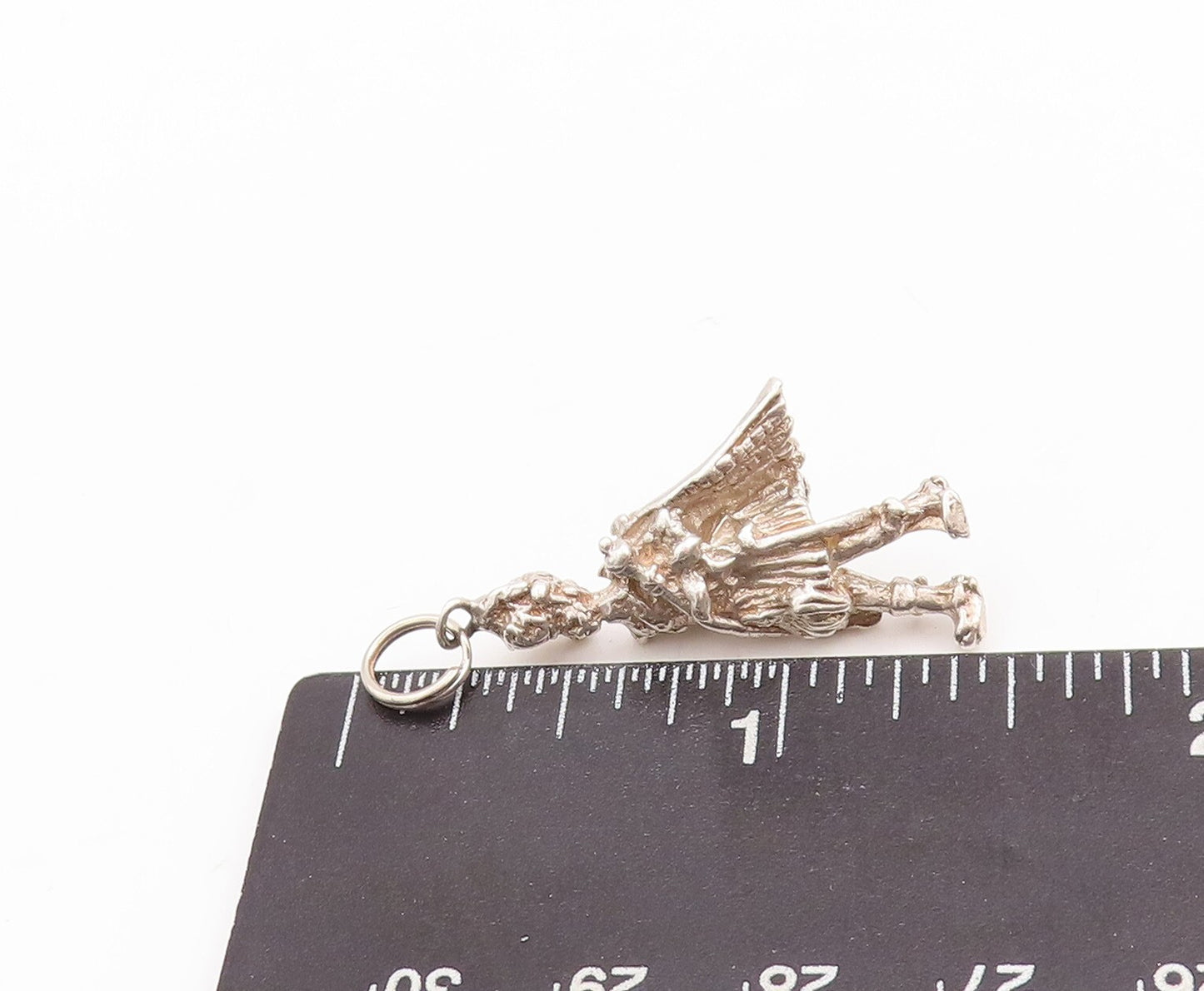 925 Sterling Silver Vintage Pendant 3D Carved Royal Soldier Charm  PT23372