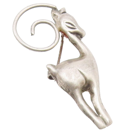 MEXICO 925 Silver  Vintage Antique Beautiful Dainty Deer Brooch Pin  BP9890