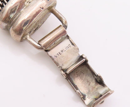 14k Gold 925 Sterling Silver Vintage Necklace Dark Tone Net Effect Cutout NE4437