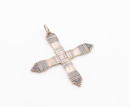 TOWLE 925 Silver  Vintage Detailed Religious Cross Ornate Pendant  PT20858