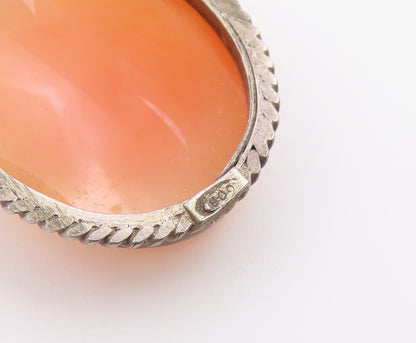 925 Sterling Silver Vintage Pendant Classic Lady Profile Cameo Charm  PT26566