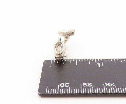 925 Sterling Silver Vintage Pendant Minimalist Whale Charm  PT24111