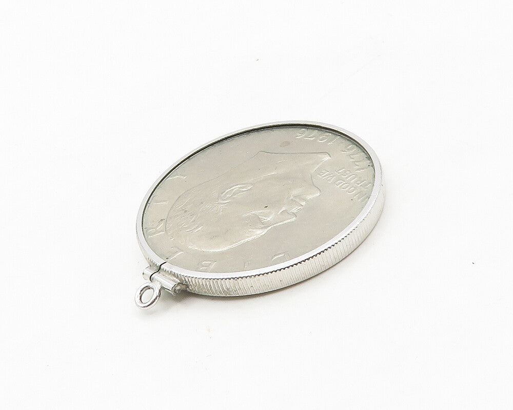 925 Sterling Silver  Vintage United States Dollar Coin Medal Pendant  PT14351