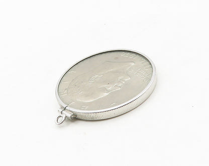 925 Sterling Silver  Vintage United States Dollar Coin Medal Pendant  PT14351