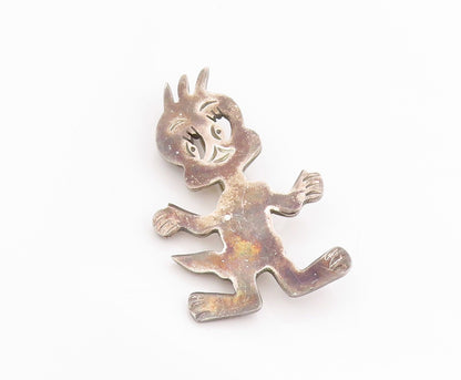 925 Sterling Silver Vintage Brooch MEXICO Tweety Bird Cartoon Cut Out  BP11813