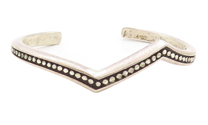 SILVER CLOUD 925 Sterling Silver  Vintage Oxidized Cuff Bracelet  BT2154