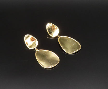 925 Sterling Silver  Vintage Shiny Gold Plated Dangle Earrings  EG11915