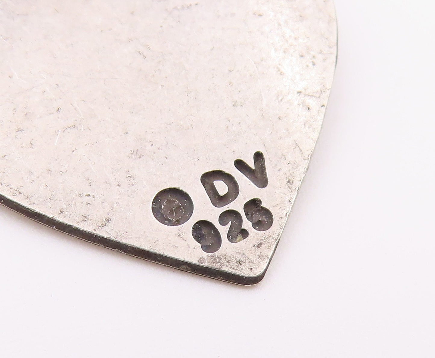 925 Sterling Silver  Vintage I Love Jazz Stamped Love Heart Pendant  PT17130