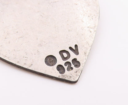 925 Sterling Silver  Vintage I Love Jazz Stamped Love Heart Pendant  PT17130