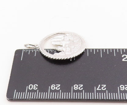 925 Sterling Silver Vintage Pendant Montreal Cityscape Souvenir Charm  PT25757