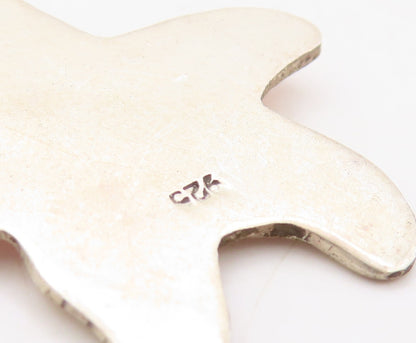 925 Sterling Silver Vintage Pendant Designer Cutout Enameled Star Fish  PT23628