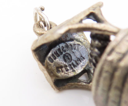 DANECRAFT 925 Sterling Silver  Vintage Mini Water Well Charm Pendant  PT22069
