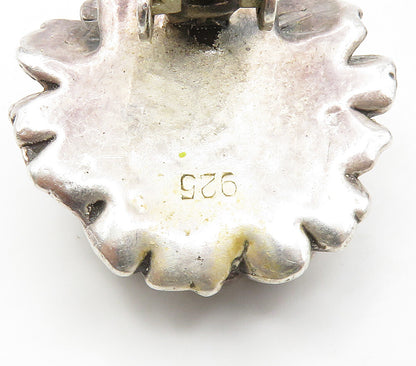 925 Sterling Silver  Vintage Rose Flower Non Pierce Drop Earrings  EG7933