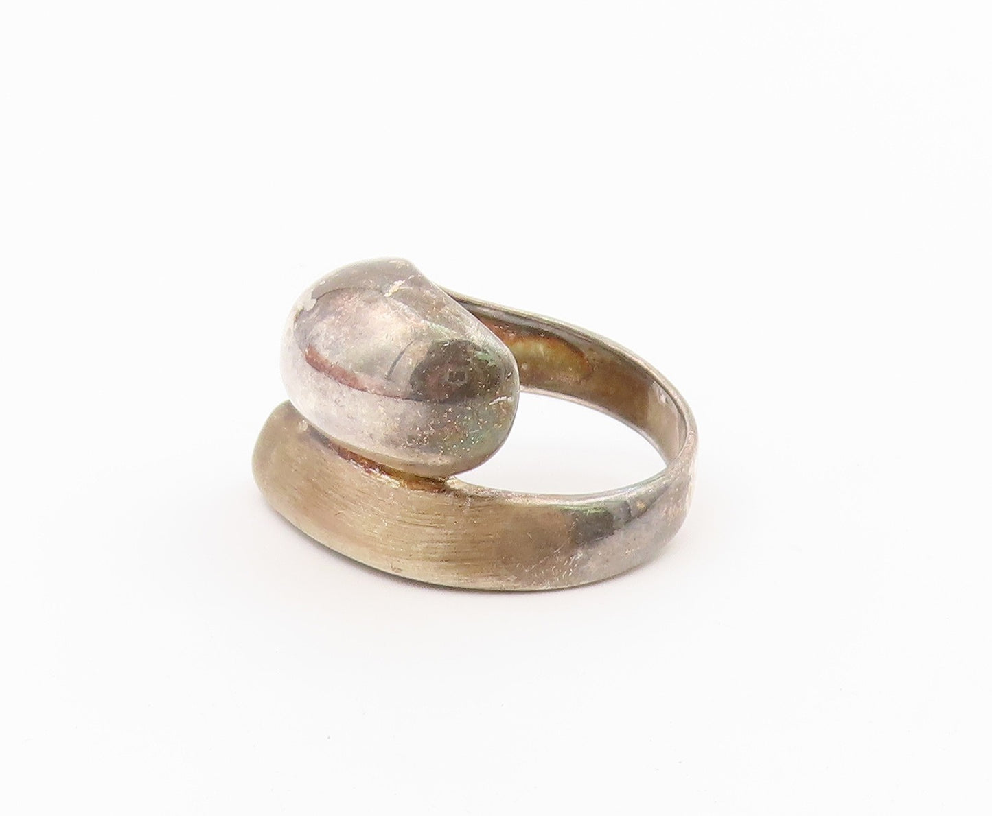 925 Sterling Silver Vintage Ring SILPADA Chunky Bypass Dome Band Sz 9.5 RG36597