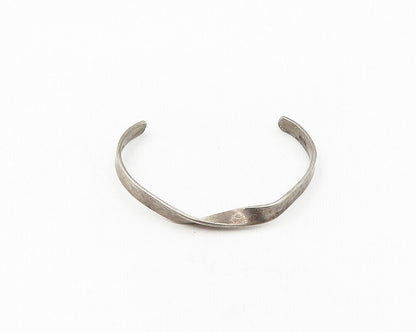 TED LOWY 925 Sterling Silver  Vintage Modernist Twist Cuff Bracelet  BT7615