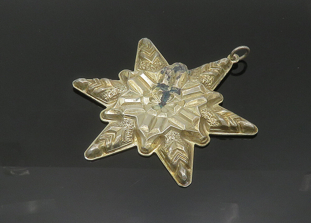 GORHAM 925 Silver  Vintage Antique Shiny Christmas Star Pendant  PT16370