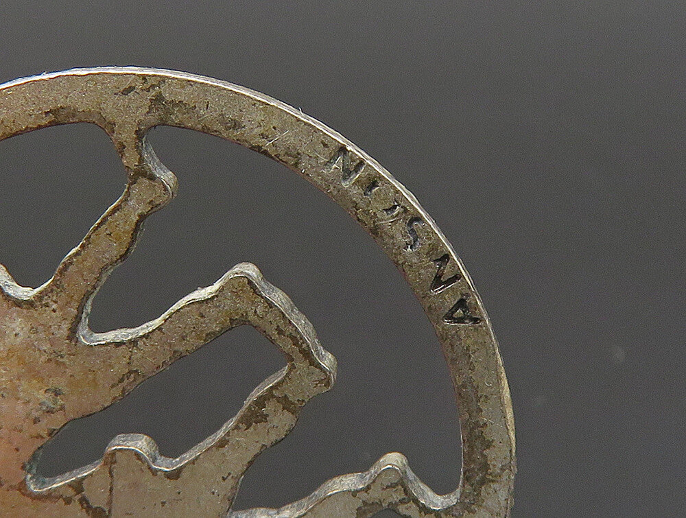 925 Sterling Silver  Vintage Petite Open Circle Gemini Zodiac Pendant  PT19585