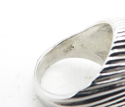 925 Sterling Silver Vintage Sculpted Religious Figure Band Ring Sz 5 RG5585