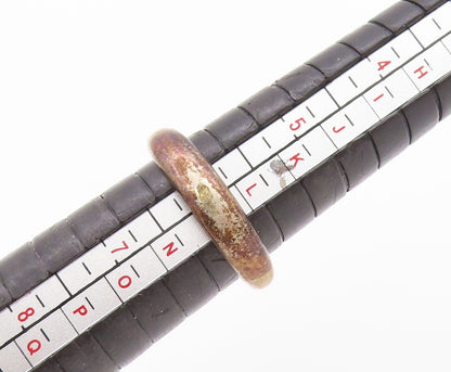 925 Sterling Silver Vintage Ring NORWAY Dark Tone Rope Carved Band  Sz 6 RG33346